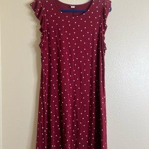 Old Navy Red Polka Dot Summer/Fall Dress